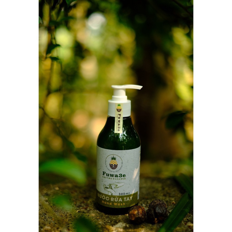 Nước Rửa Tay Hữu Cơ FUWA3E Mùi Tinh Dầu Quýt Từ Chế Phẩm Enzyme Sinh Học 300ml