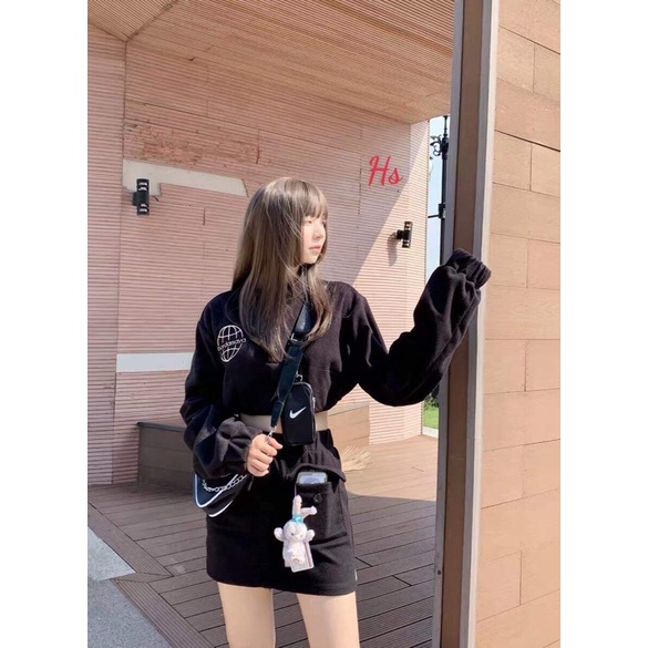 Sét croptop khuy cúc+chân váy HSU1