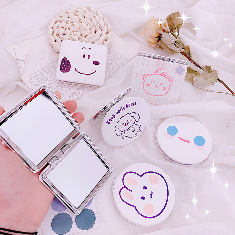 [Mã LIFE0803ALL giảm 10% đơn 0K] Gương trang điểm cầm tay 2 mặt mini gấp gọn lại được tiện lợi