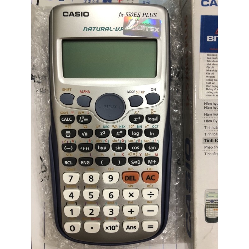 (Freeship) HÀNG CHÍNH HÃNG 100% Máy tính Casio fx 570ES plus 417 ( có phiếu bảo hành đầy đủ) fx-570 es plus