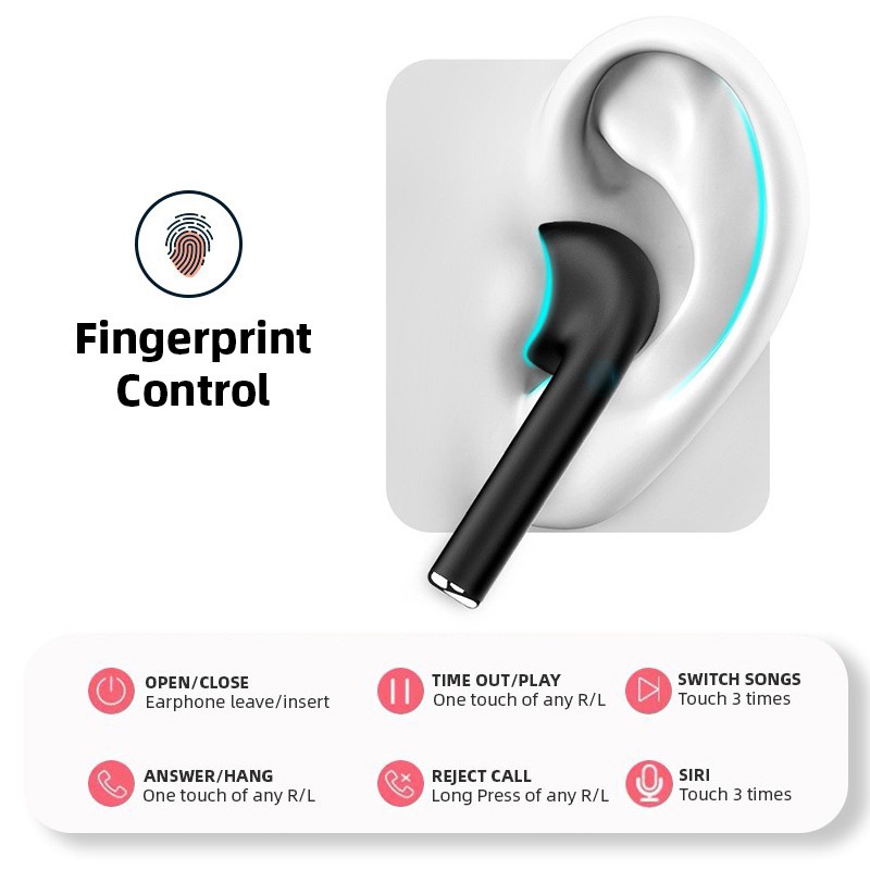 Tai nghe bluetooth không dây tai nghe i12 chính hãng dùng được cho ios và tai nghe bluetooth android i12 tai nghe