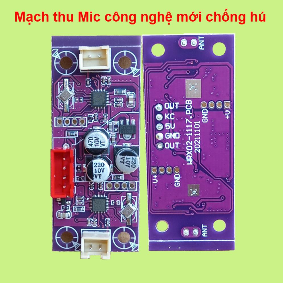 Micro không dây chống hú cho loa kéo mạch loa kéo UHF 770.85Mhz - 795.85Mhz