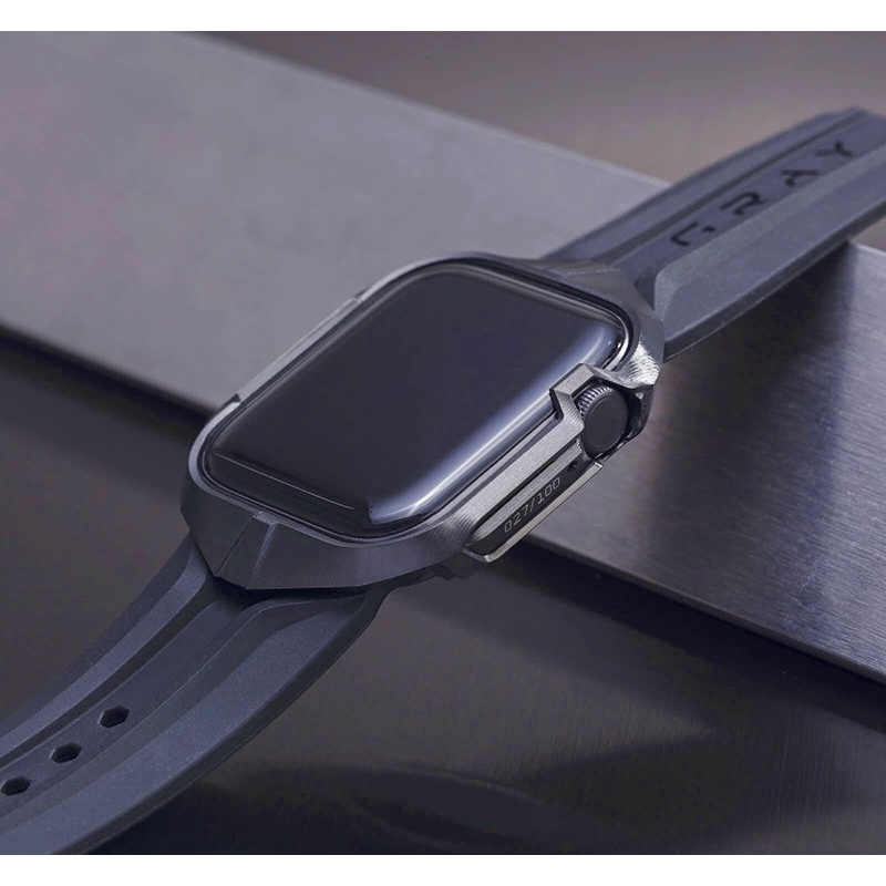 GRAY Apple watch case metal case is suitable for Apple watch 42/44mm apple watch4/5/6 SE case metal protective case