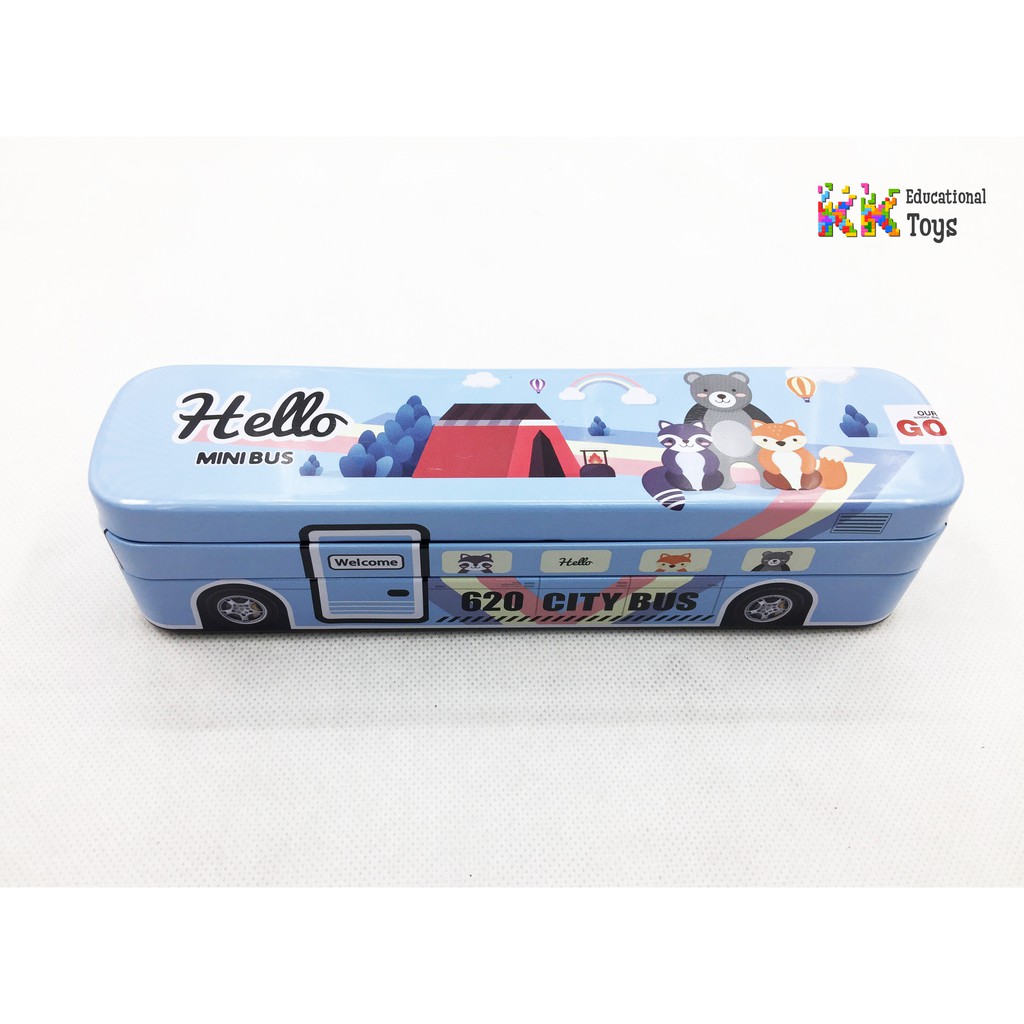 Đồ dùng học sinh: Hộp đựng bút mô hình xe buýt 2 tầng - City Bus - KKstore