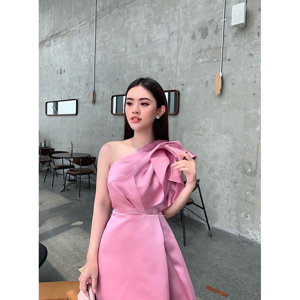 [Mã WASTMAY giảm 15% tối đa 30K đơn 150K] Đầm dự tiệc lệch vai nhíu bèo vai dáng A xinh cực - Maris dress | BigBuy360 - bigbuy360.vn