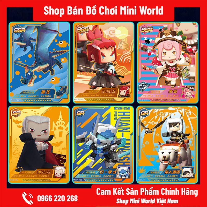 Thẻ Bài Mini World SS1 [Gửi 1 Gói Ngẫu Nhiên, 6 Thẻ Bài]