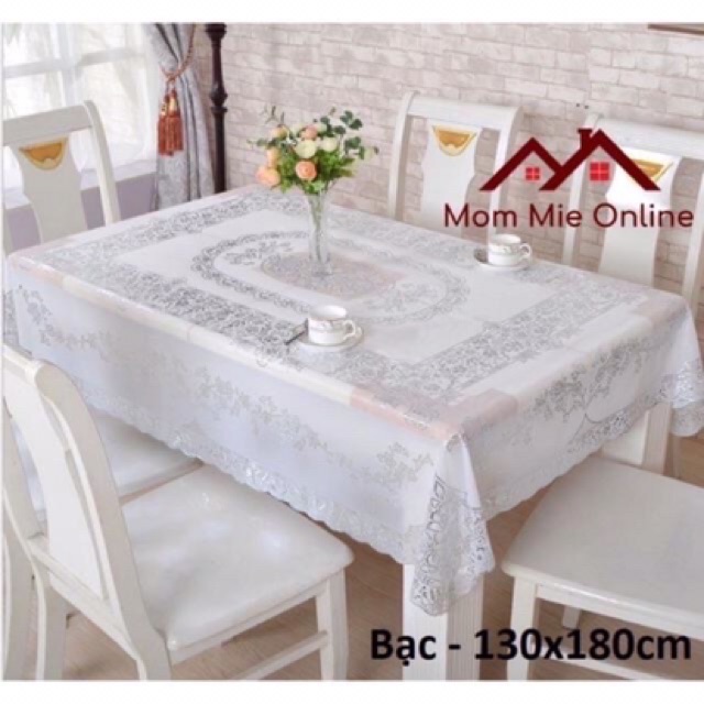Khăn bàn nhựa 3d dành cho bàn 6 ghế