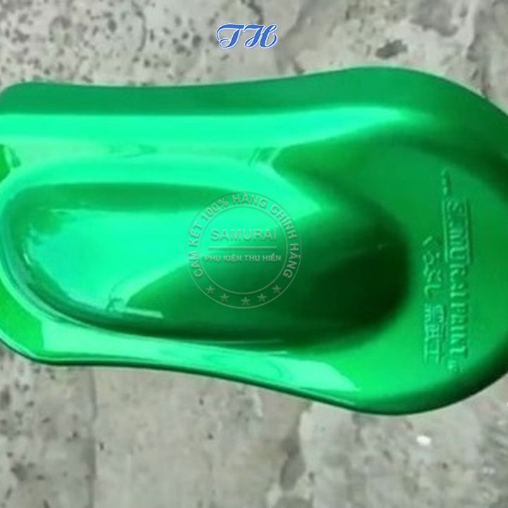 Sơn Xịt Samurai chuyên dùng cho xe máy màu xanh lá fino Y630 * chống cháy, chống rạn nứt, vòi xịt chống chảy