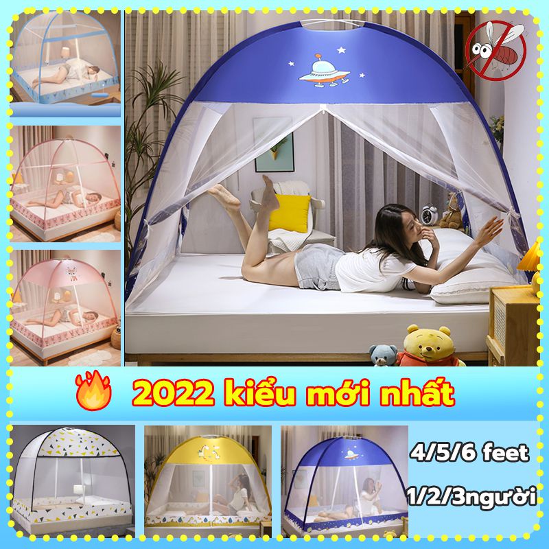 Màn Chụp Tự Bung Gấp Gọn Tiện Dụng Cao Cấp, Mẫu mùng chụp tự bung màn chụp 1m2/1m5/1m8