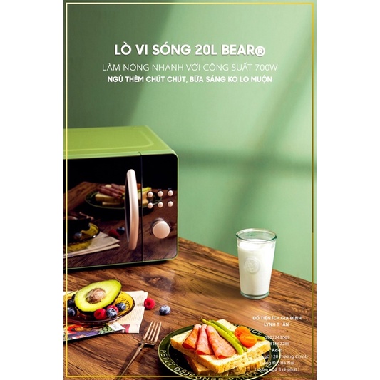 Lò vi sóng dung tích 20L Bear®️Chính hãng giá tốt