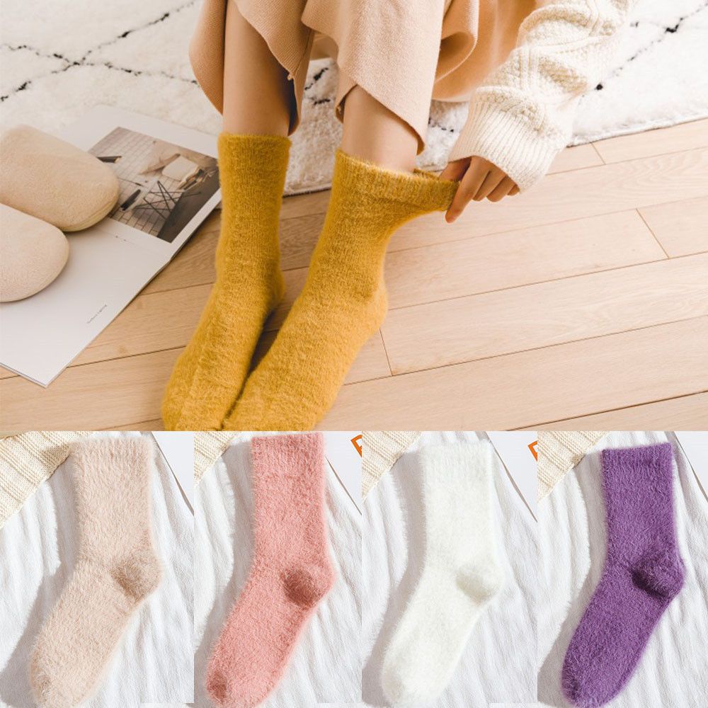 Vớ lông cừu san hô mềm mại thoáng khí thoải mái cho nữ MIHAN1