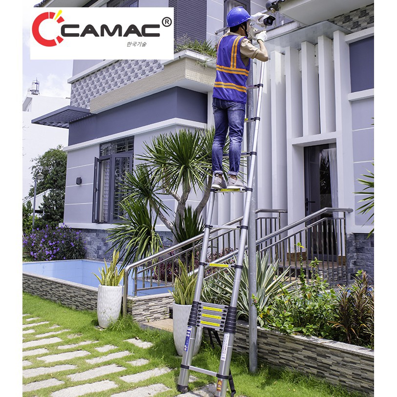 Thang nhôm rút đơn cao cấp 2.6m PRO CAMAC Hàn Quốc. Kiểm tra hàng trước khi nhận sản phẩm. Bảo hành 24 tháng tại hãng