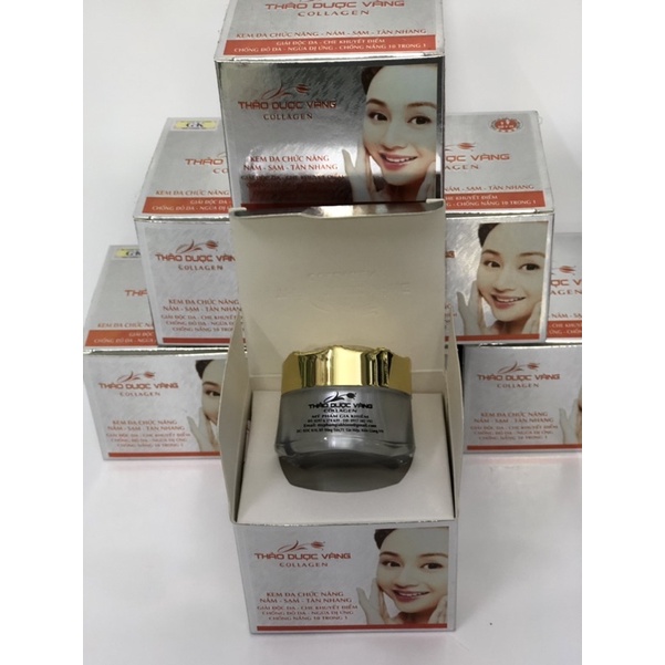 Kem Thảo Dược Vàng collagen , kem đa chức năng nám, sạm, tàn nhang giải độc da, che khuyết điểm