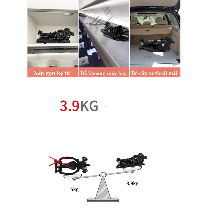 Xe đẩy gấp gọn cho em bé đi du lịch siêu gọn nhẹ