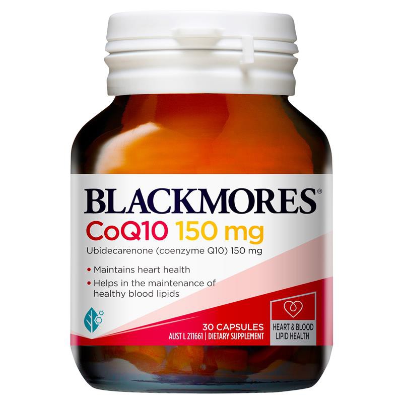 Viên Uống Bổ Tim [CHÍNH HÃNG] CoQ10 Blackmores 300mg và 150mg - Hỗ trợ tim mạch và điều hòa huyết áp (30 Viên)