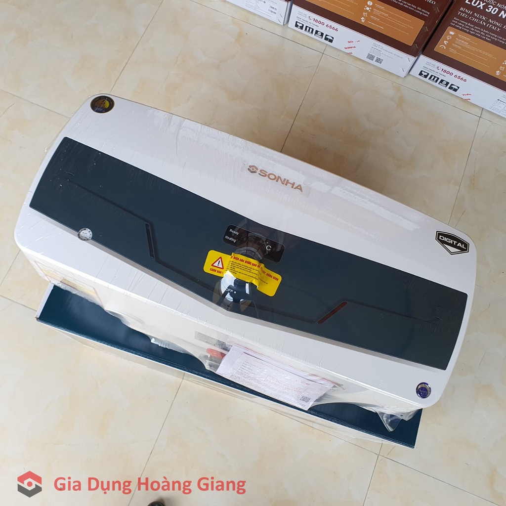 Bình nước nóng Sơn Hà Digital 20 lít ngang - Tặng dây cấp nước chính hiệu