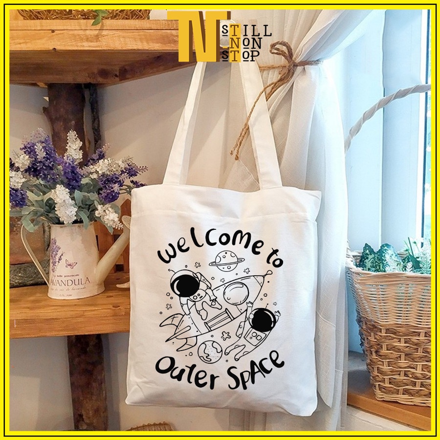 Túi tote đeo vai đeo chéo túi vải canvas giá rẻ đẹp đi học ULZZANG XUONGMAITNT N12