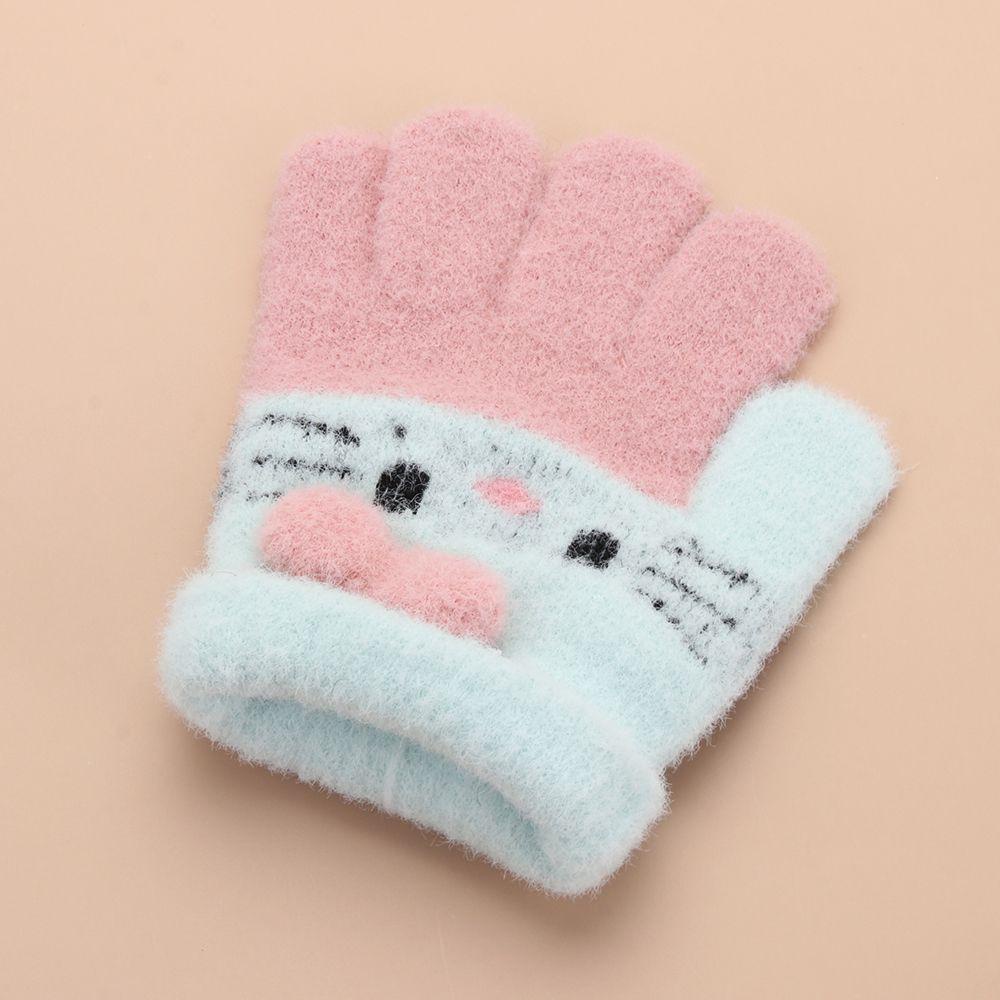 Găng Tay Len Lông Thỏ Giữ Ấm Mùa Đông Dễ Thương Cho Bé