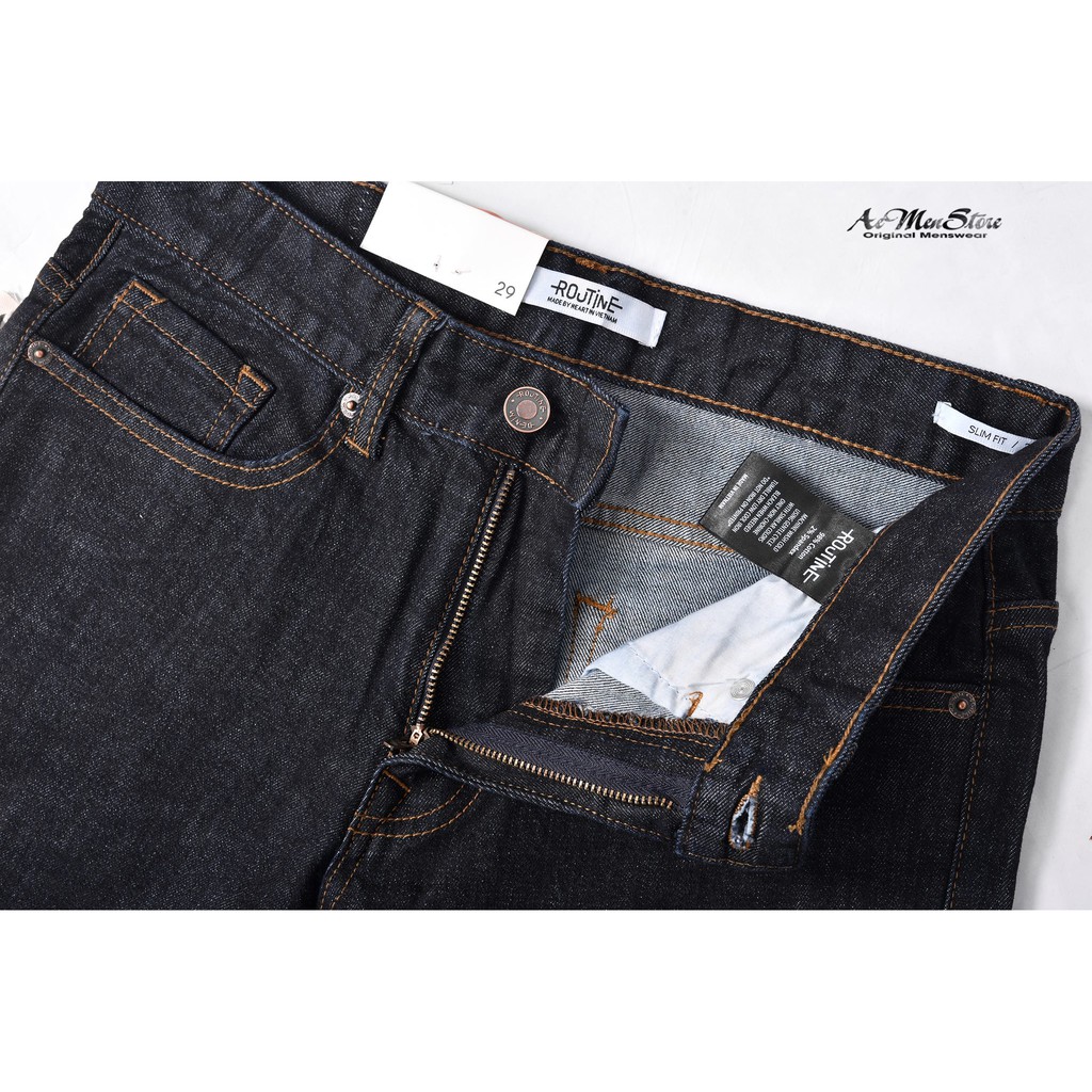 Quần jean nam đẹp dáng SlimFit chất jean tiêu cao cấp thời trang nam Routine
