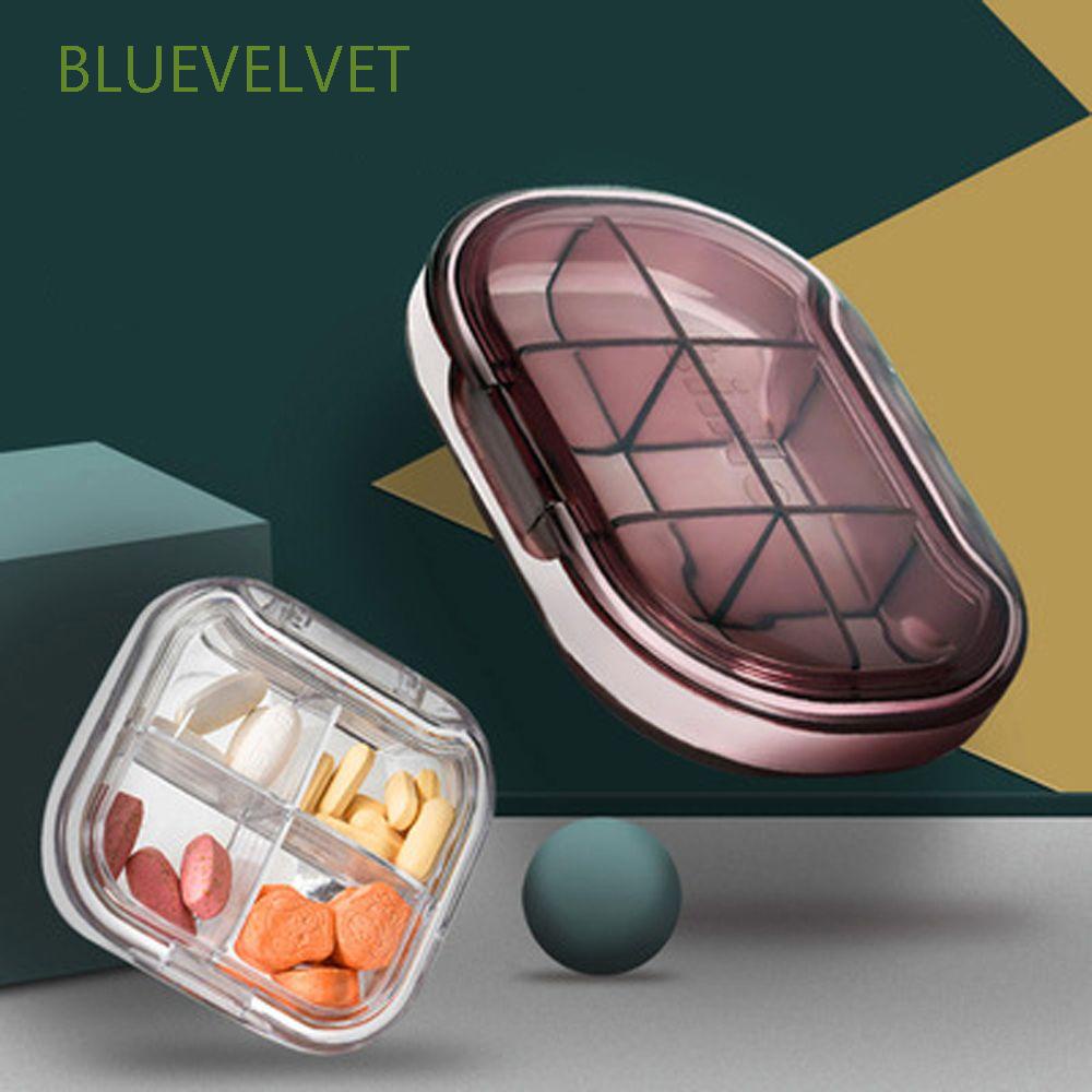 Hộp đựng thuốc viên 4 ngăn/ 6 ngăn bằng nhựa chống thấm nước tiện lợi dành cho đi du lịch