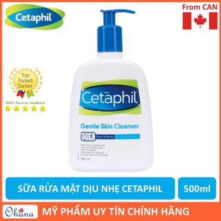 Sữa rửa mặt Cetaphil Gentle Skin Cleanser 500ml - Chính hãng