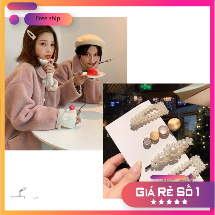 Kẹp Tóc Hàn Quốc Đính Hột Đính Đá Cho Cô Nàng Quý Phái - Kẹp Tóc Nữ  Sang Trọng Nhiều Mẫu Mã