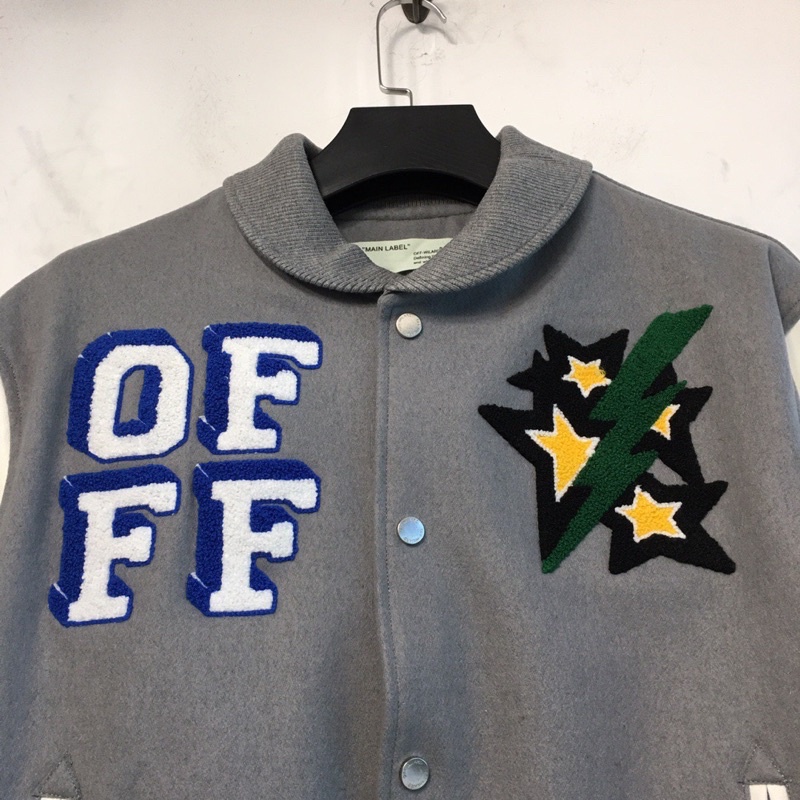 ⚡️⚡️ Áo Varsity Off-White Xám 2022/ Áo khoác Off-White Xám