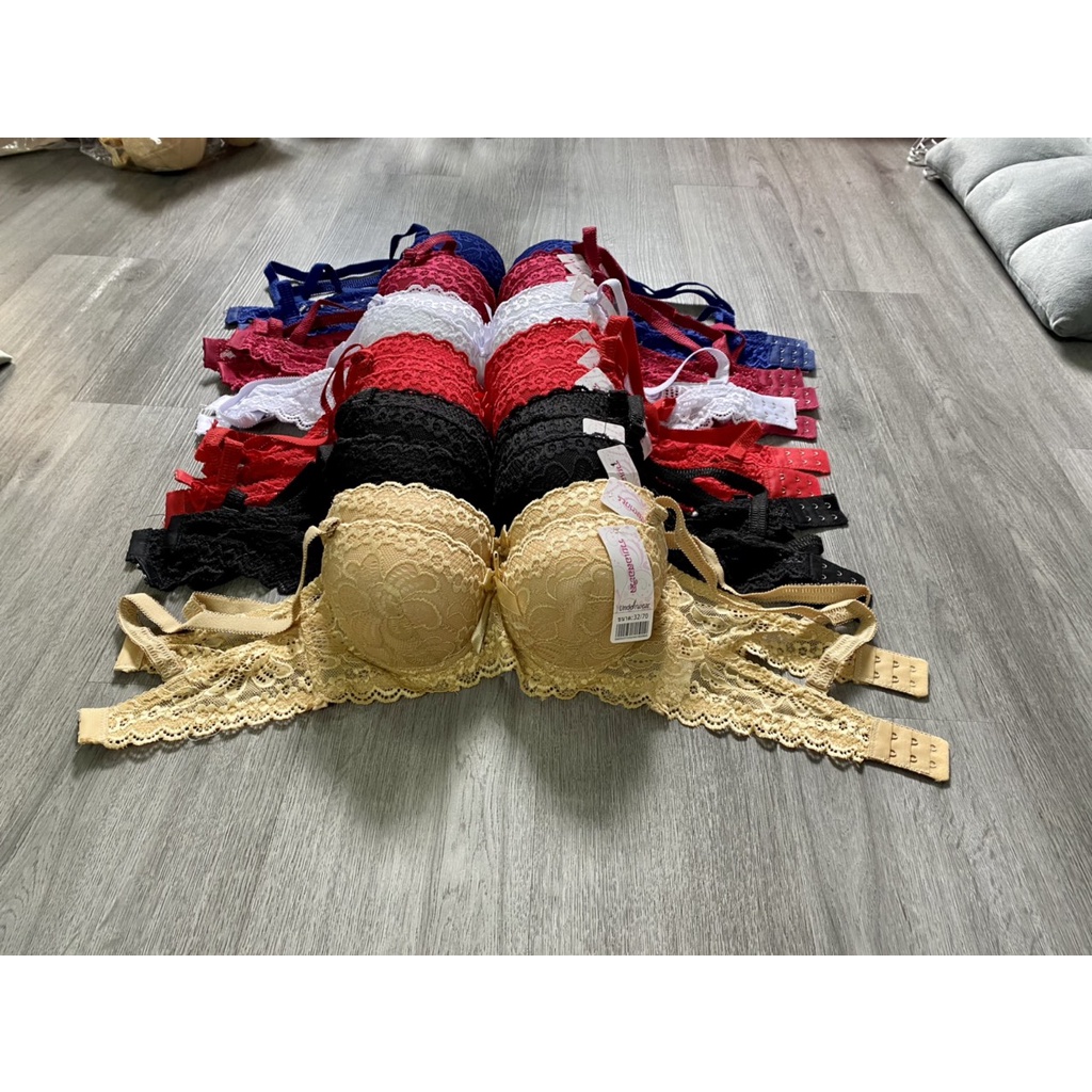 Áo lót ren Thái đệm dày nâng ngực đẩy ngực tạo khe 8382