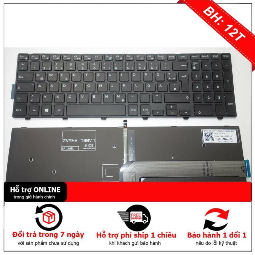 [BH12TH] Bàn Phím Laptop Keyboard Dell Inspiron 15 3000 5000 3541 3542 3543 3551 3558 5542 5545 5547 5558 5559 Series