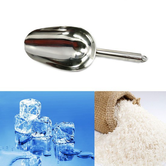 Dụng cụ xúc đa năng, xúc đá, gạo, các loại đậu hạt inox 304 không gỉ cực kì tiện lợi