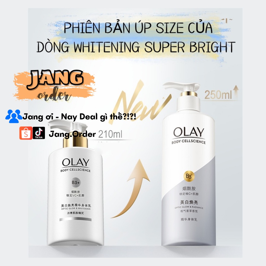 Sữa dưỡng thể Olay làm trắng - sáng da sau 14 ngày