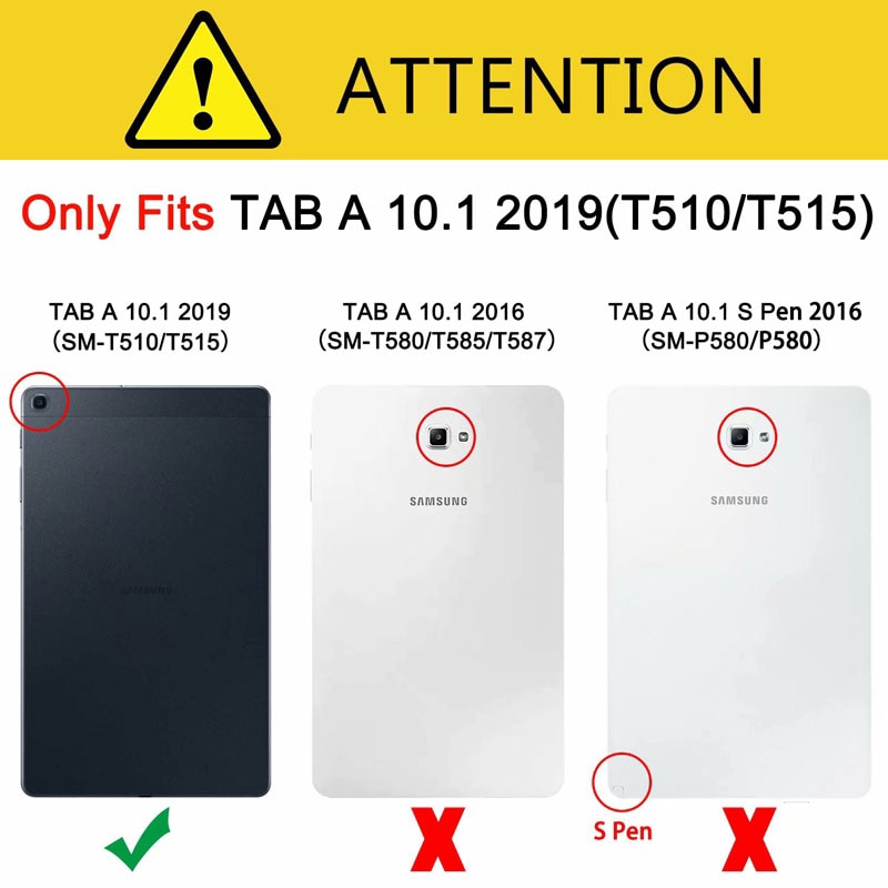 Bao da máy tính bảng thiết kế sang trọng in nhiều hình ảnh dễ thương cho Samsung Tab A 10.1" 2019 T515 T510