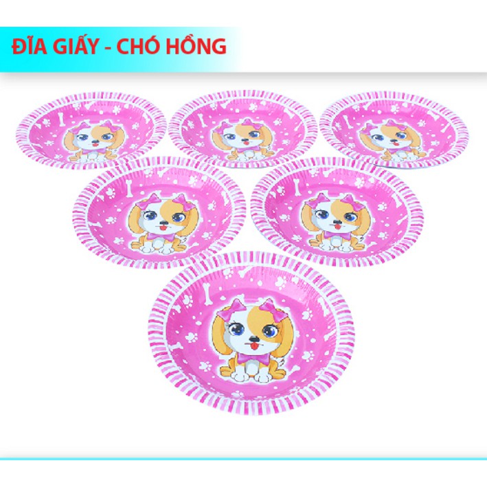 ĐĨA GIẤY (09 CHỦ ĐỀ) - BỘ 6 CHIẾC