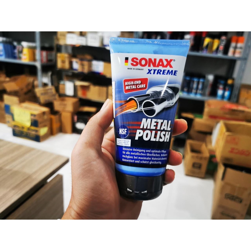 Kem Đánh Bóng Kim Loại Sonax Metal Polish 204100 150ml Tặng Khăn 150ml