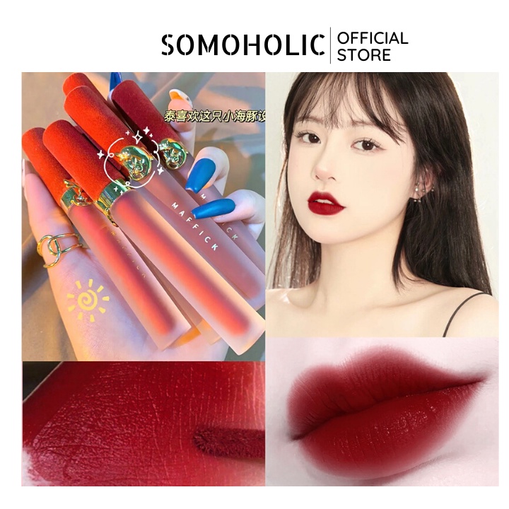 Son Maffick Nội Địa Trung Nắp Nhung Cá Heo Nội Địa Trung Mềm Mịn Môi Somoholic SM6