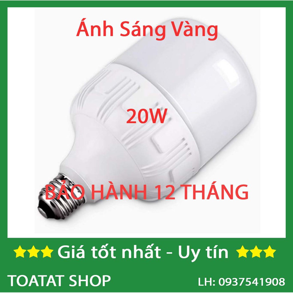 [Sỉ]- Bóng đèn Led trụ 18/20W Cao cấp - Tiết kiệm điện (Ánh Sáng Trắng/Vàng) | BigBuy360 - bigbuy360.vn