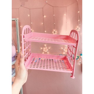 Kệ nhựa đựng đồ mini 2 tầng bền đẹp có sẵn 5 màu