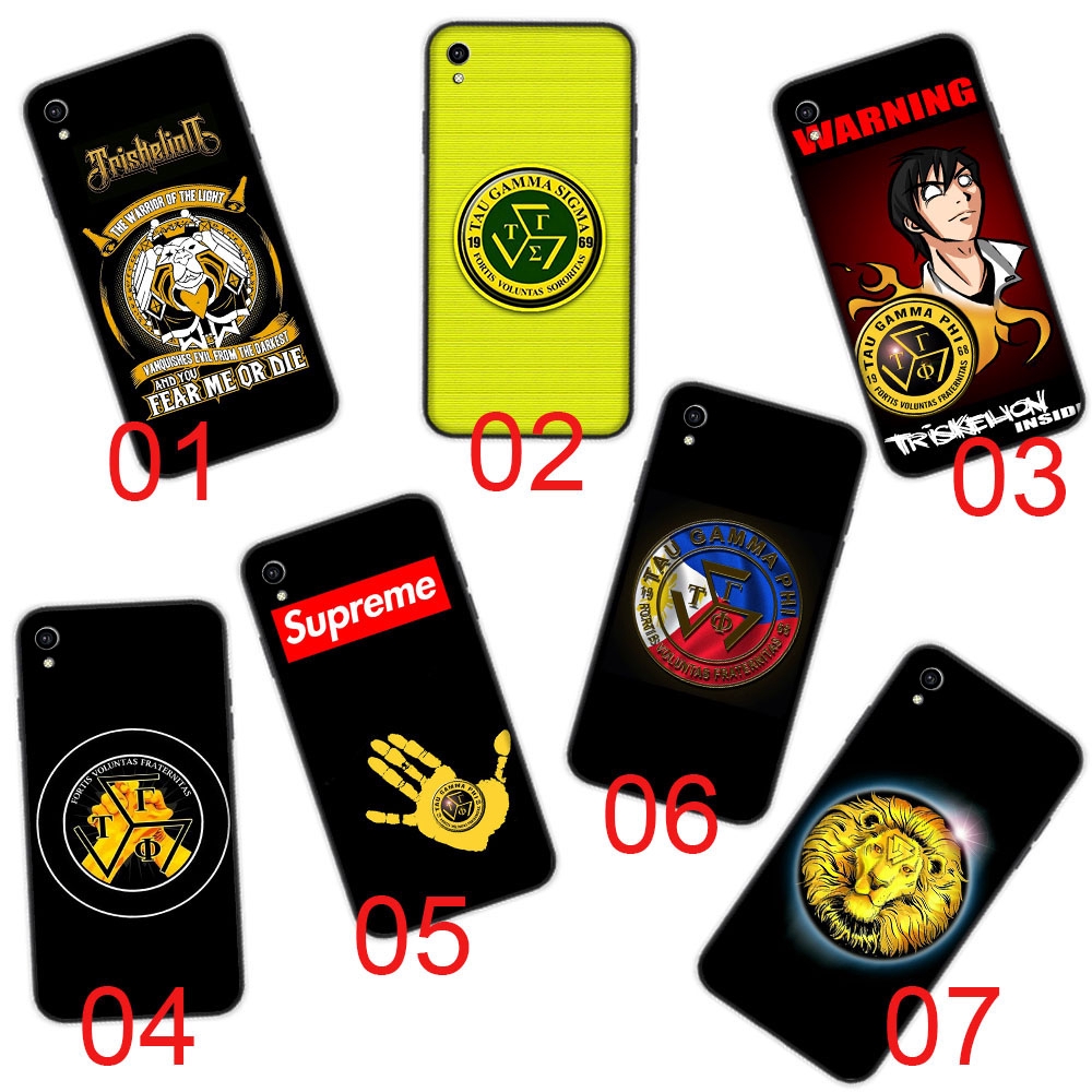 Ốp điện thoại mềm màu đen Triskelion TAU Design VIVO Y91 Y91C Y93 Y95 Y11 Y12 Y17