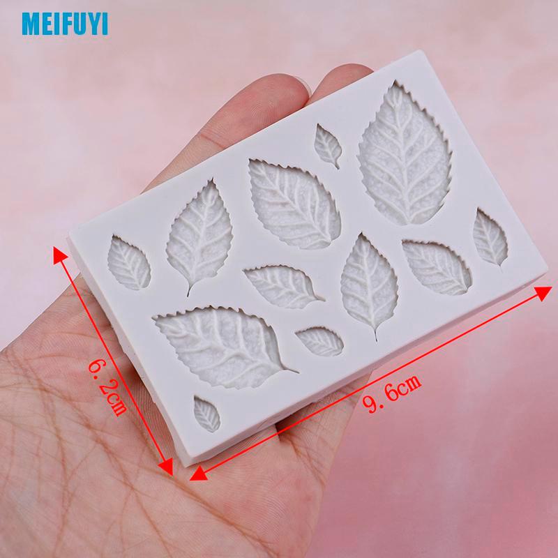 Khuôn silicone làm xà phòng hình lá hoa hồng
