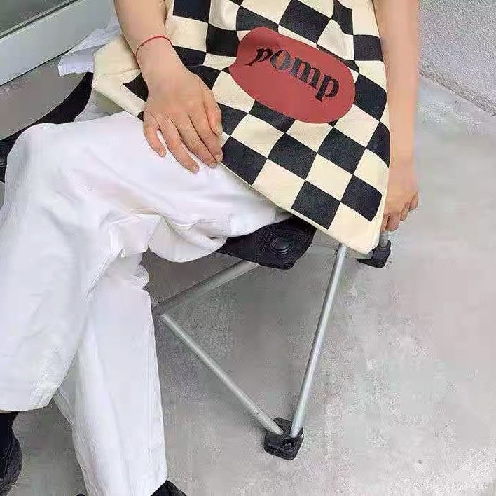 Túi xách canvas size lớn màu sắc tương phản phong cách Hàn Quốc