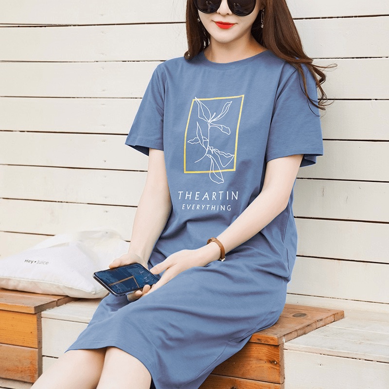 Váy suông dáng dài form rộng hot nhất trong BST váy nữ, chất cotton (ảnh thật)