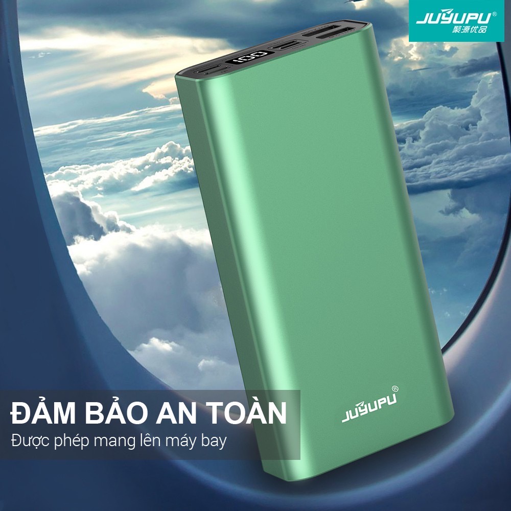Sạc dự phòng JUYUPU PR-6C 20000mAh/PR-5C 10000mAh,màn hình LED chính hãng Cho iPhone Samsung OPPO XIAOMI cục sạc dự va..