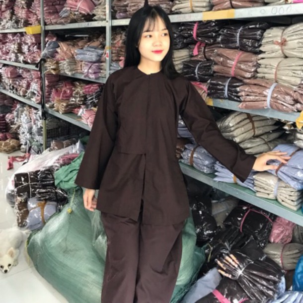 Vạt hò , đồ truyền thống , đồ lam phật tử, áo lam - Đồ lam đi chùa  - Set lam Phật tử  - Huỳnh Gia