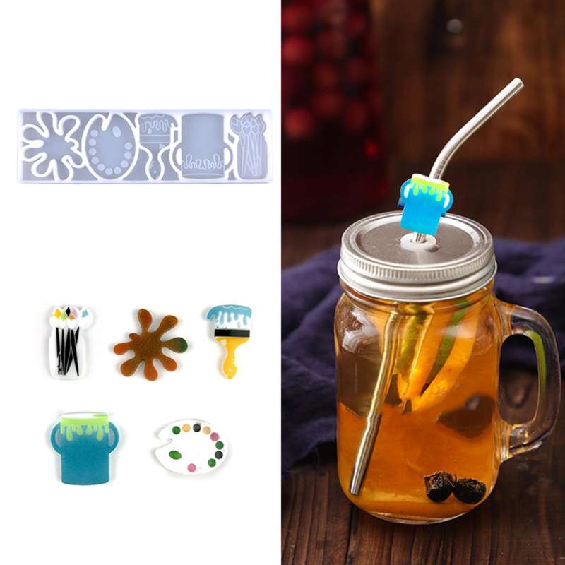 Khuôn Silicone Làm Ống Hút Hình Chim Hồng Hạc / Hoa Hướng Dương DIY