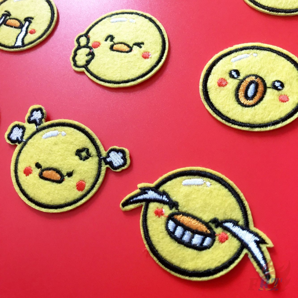 Miếng vá ủi nhiệt hình chú gà dễ thương dùng trang trí áo quần