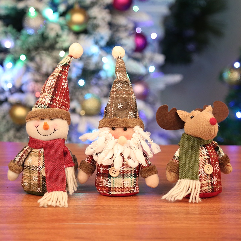 Búp bê nhồi bông trang trí giáng sinh dễ thương