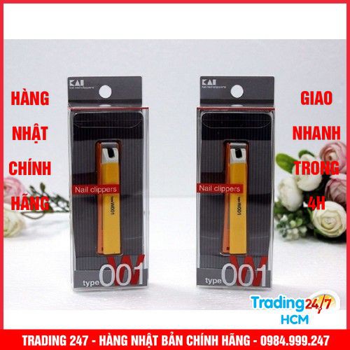 [Hỏa tốc HCM] Bấm móng tay thân nhựa KAI màu cam, cỡ trung Nội địa Nhật Bản