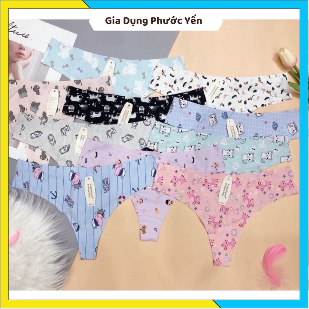 QUẦN LÓT LỌT KHE SU ĐÚC KHÔNG LỘ VIỀN HỌA TIẾT CUTE XINH XẮN