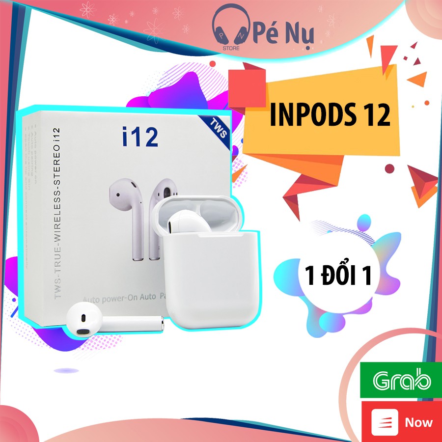 Tai Nghe Bluetooth Iphone I12 Ipods Airpod 1/Airpod 2 Pro TWS - Cảm Biến Siêu Nhạy - Âm Thanh True Wireless