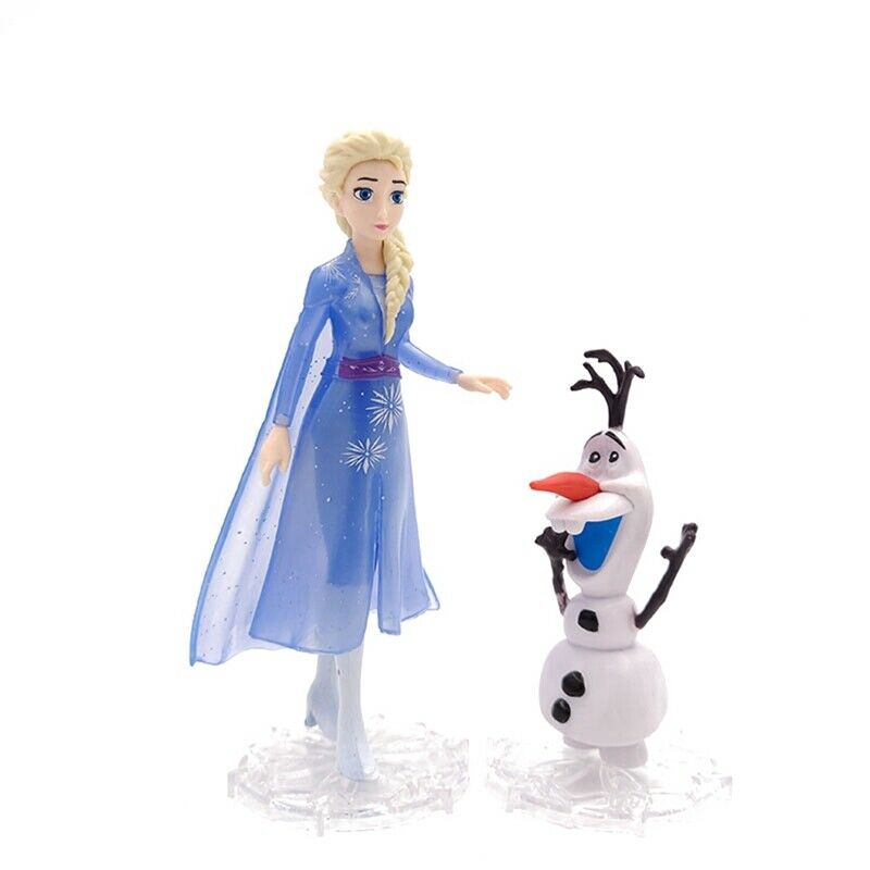 Disney's Frozen2 Set of 5 Figures Toy Anna Elsa and Olaf Cake Topper